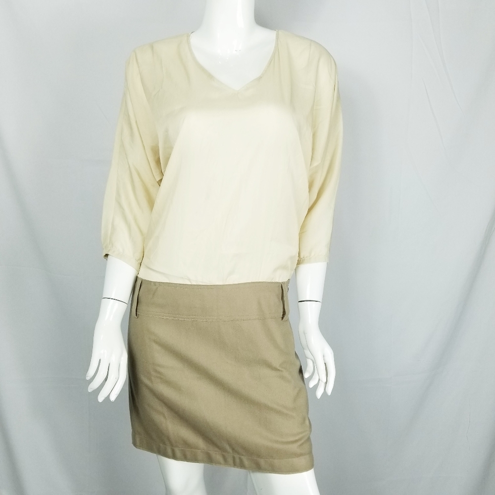 Stile Benetton Colorblock Dress Drop Waist Sz S